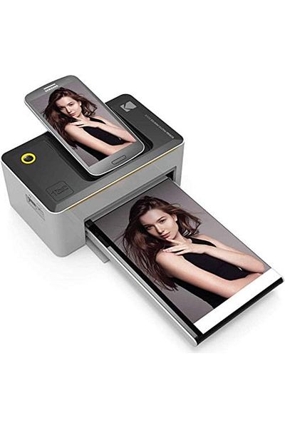 Kodak طابعة صور فورية محمولة مقاس 4×6 بوصات مزودة بخاصية Dock & Wi-Fi، مطبوعات ملونة كاملة الجودة - متوافقة