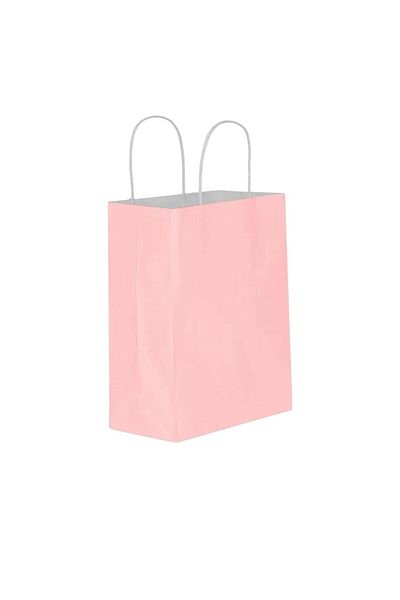 Happyland Pink Cardboard Bag Medium Size Twist Handle 25 Pieces 25X12X31 cm