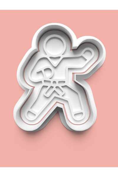 AKTASTORE قالب بسكويت للأطفال يمارس الكاراتيه وقالب عجينة السكر