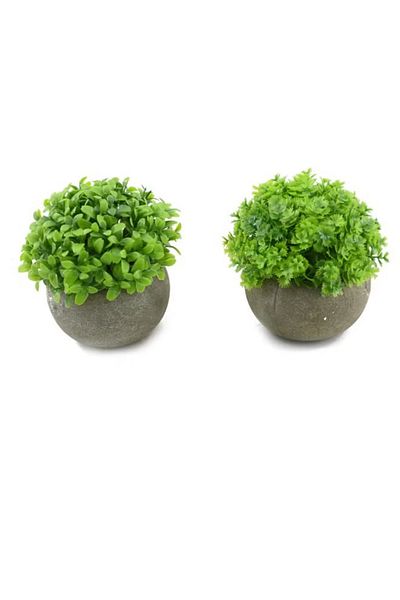 DRAMA HOME 2-Piece Drama Home Artificial Potted Plant for Indoor and Outdoor Use