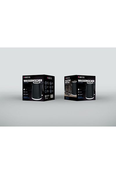 ECG Fierbător electric ECG RK 1751 Stripe, 2200 W, 1,7 litri, negru