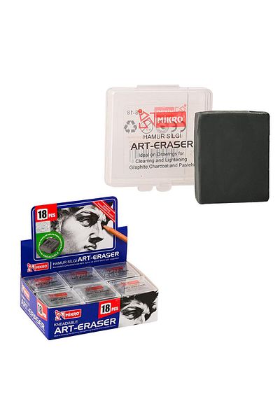 Mikro Gray Boxed Dough Eraser Picture Eraser (1 Piece)