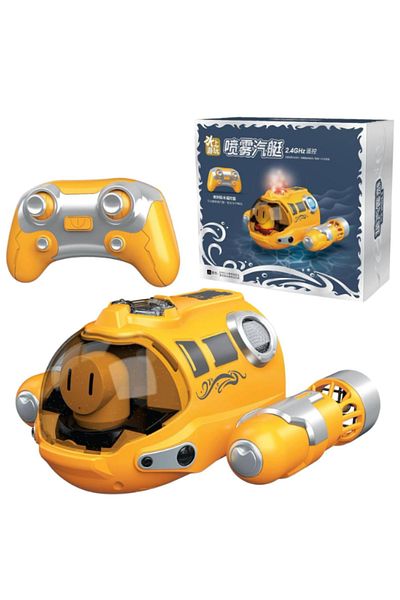 MACON Yepofe Remote Control Boat Pool Toys for Kids, 2.4Ghz Fast RC Boat Water Toy, Light Up Spray Gasboat
