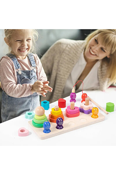 Factory Price - 4 Column Tower And Magnetic Fishing Game