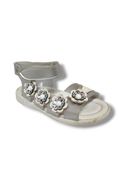 ŞİRİNGENÇ Şringenç 1582-20 صندل بناتي بتصميم تشريحي مكون من 4 زهور فضي 21-25