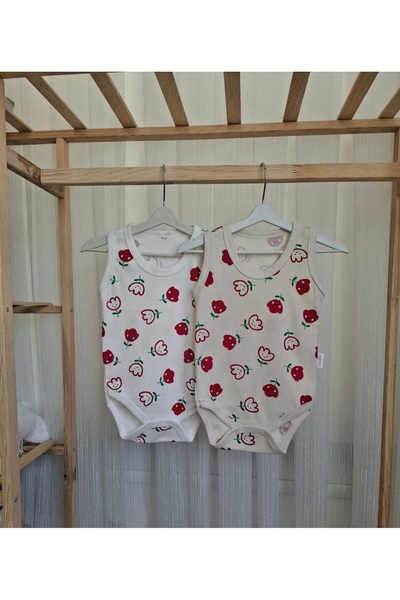 Nayinom %100 Pamuklu Kız Bebek & Kız Çocuk 2'li Çıtçıtlı Badi
