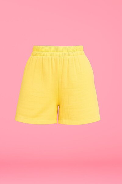 HAKKE Pocket Detailed Lace-Up 100% Cotton Muslin Shorts
