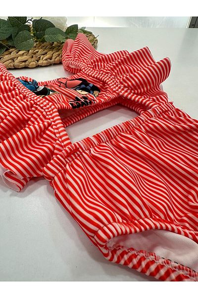 ChibuumKids Striped Girl's Swimsuit