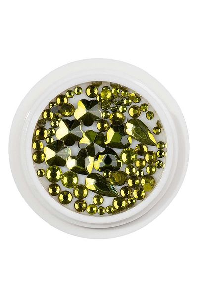 LUXORISE Cristale pentru unghii, verde cameleon