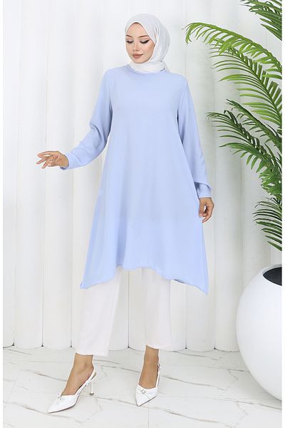 sefamerve Tunica prințesă asimetrică 4101-01 Ice Blue