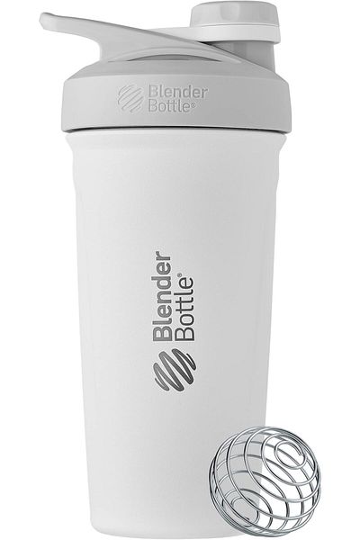 Blender Bottle Strada Twist Cap Shaker Cup Insulated Stainless Steel Water with Wire Whisk, 24-Ounce