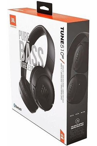 JBL TUNE T510BT Wireless On-Ear Headphones, Black