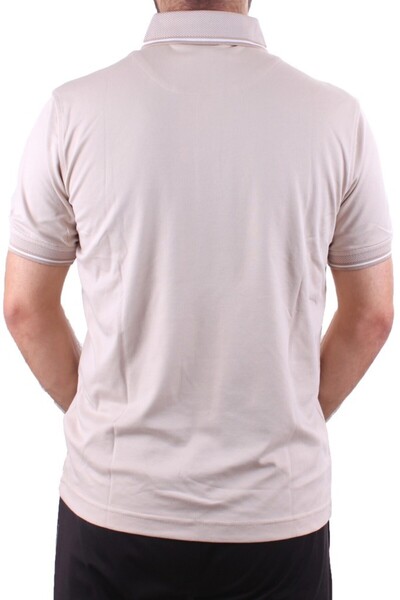 Twister Jeans Twister 2305 Beige Casual Short Sleeve Regular Cut Cotton Polo Neck Men's T-Shirt