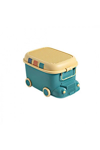 OEM Cutie de depozitare pentru jucării pentru copii, model de mașină, turcoaz