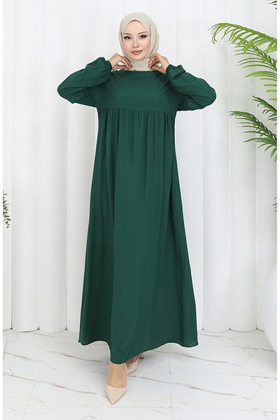 sefamerve Φόρεμα με ζώνη 4102-03 Emerald Green