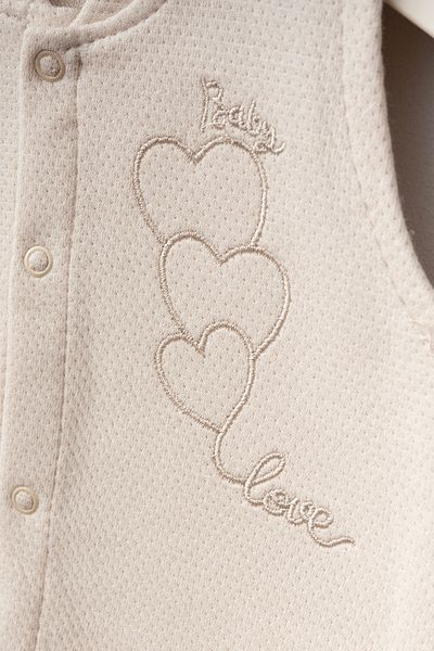 Bebitof Cute Heart Patterned Baby Quilted Vest