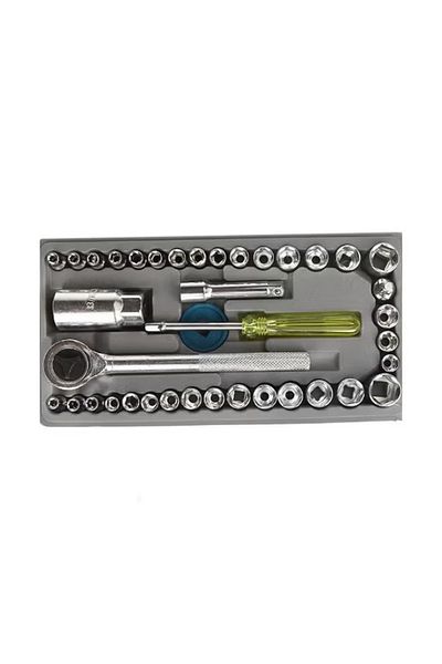 Primo Plus Colt Small Boxed Wrench Set, 40 Pieces, Yellow/Grey, 24cm