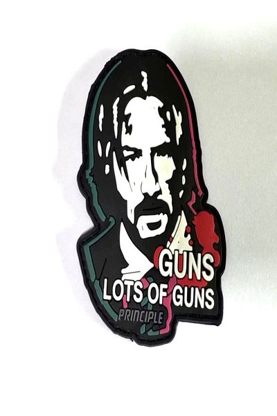 QUİCKPREP Patch PVC Guns Lots of Guns Highlighter – Autocolant Glow in the Dark 9,5x7,5 cm