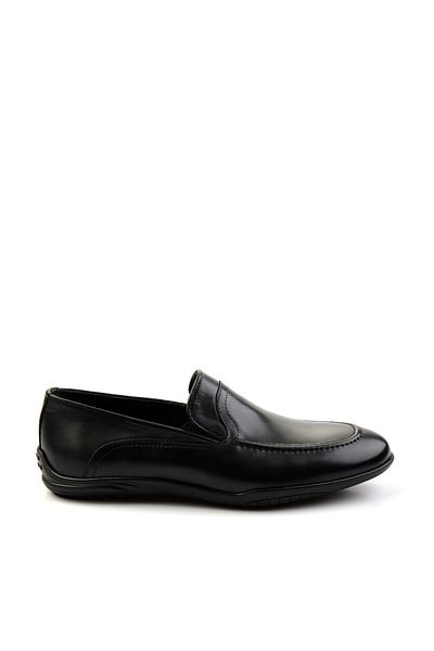 Bambi Black Leather Men's Loafer Shoes E01011022203