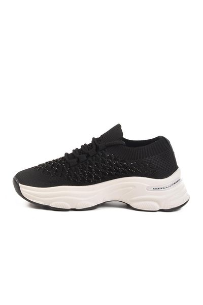 WALKWAY Black Knitwear Women's Casual Shoes Voyager B064 Z