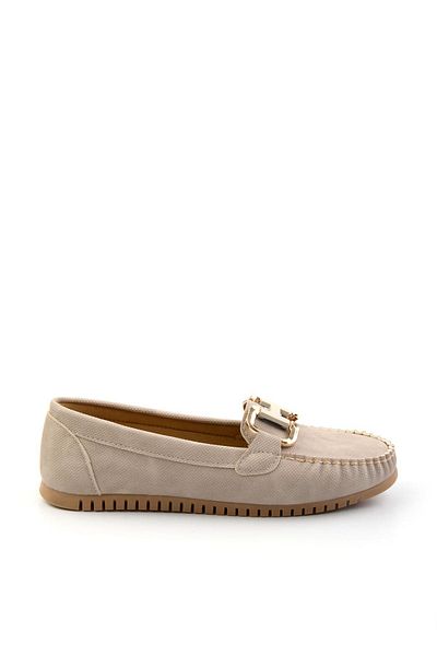 Bambi Μπεζ τζιν Γυναικεία Loafer Παπούτσια K01542010737