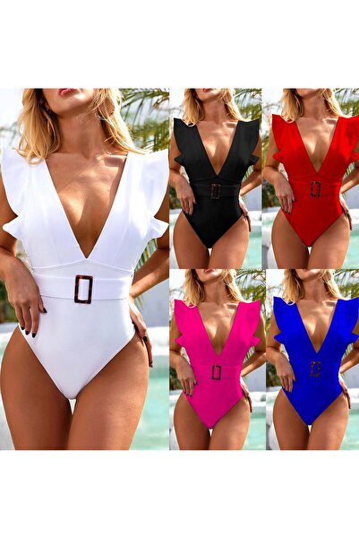 WildFashion One-piece swimsuit monokini with deep V neckline SW2243-55