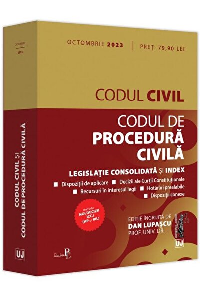 Editura Universul Juridic Codul civil si Codul de procedura civila, octombri