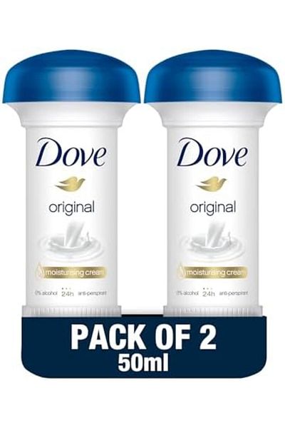 Dove Cream antiperspirant and deodorant for women by Dove, 24-hour protection, alcohol-free, moisturizer,