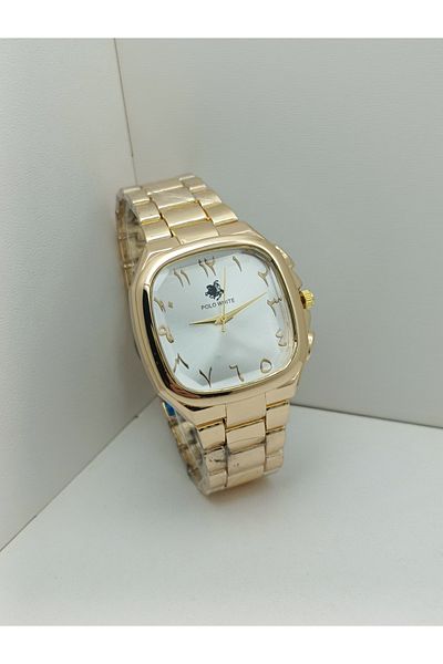 PW POLO WHITE Arabic Numeral Men's Wristwatch