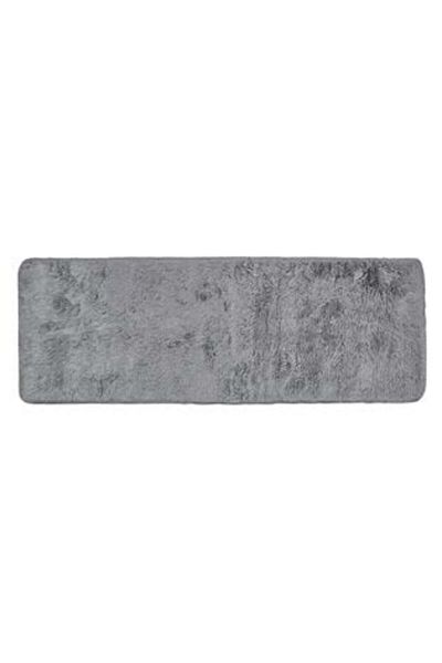 Jumbo Decorative Rug Faux Fur Shaggy Gray for Hallway 160 x 60 cm