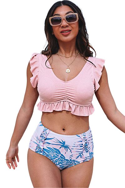 WildFashion Retro 2-piece swimsuit with bustier and high-waisted panties SW2441-225