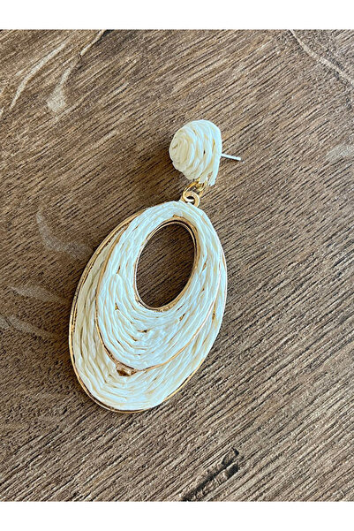 Büyük Hanım Raffia Model Metal Alloy Style Women's Earrings