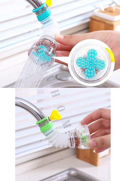 devhome 360 °   Swivel Head Faucet Filter Accordion Filter Water Saving, Anti-Limescale, Filtered Head