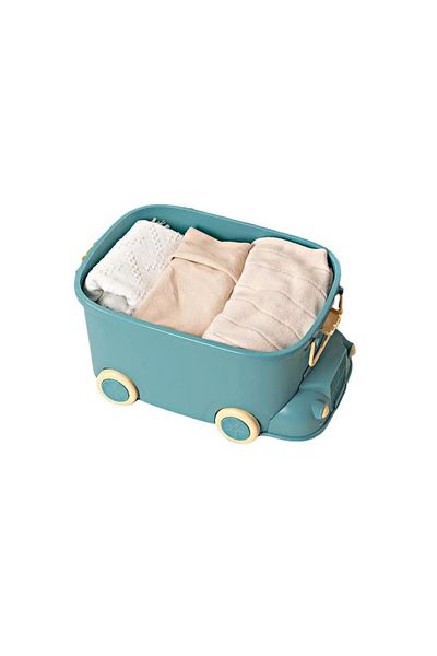 OEM Cutie de depozitare pentru jucării pentru copii, model de mașină, turcoaz