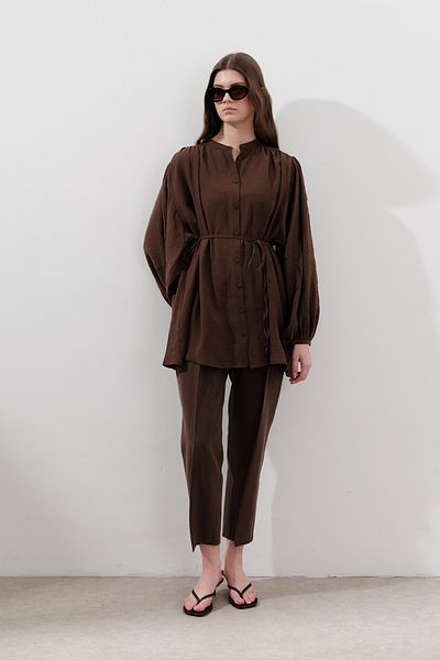 Manuka Pleated Pants Aci Brown