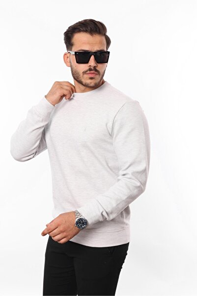 rugatchi Diagonal Interlock Crew Neck Sweatshirt – Cotton Viscose Regular Fit Exclusive