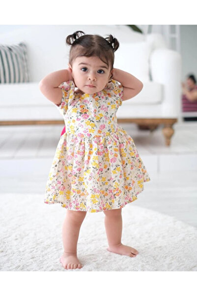 aysskids فستان طفل مزين بالزهور