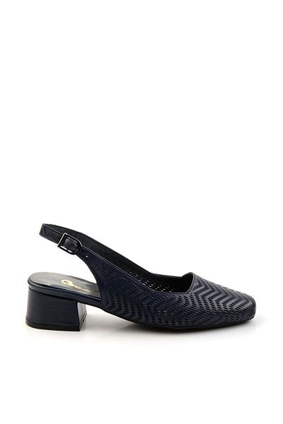 Bambi Pantofi clasici cu toc de damă din piele albastru bleumarin K01531252103