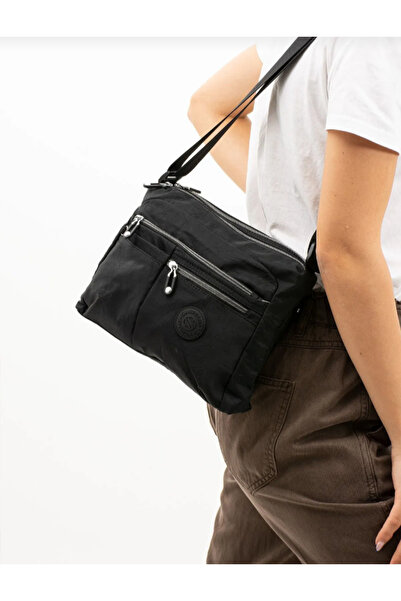 eflanmoda Geantă de umăr și crossbody pentru femei sanmorris din țesătură cri...