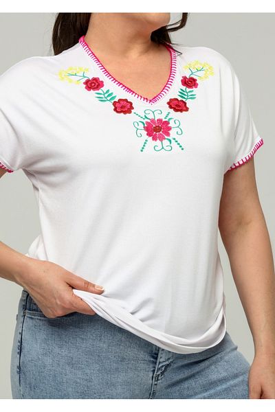 Esina Women's Viscose Blouse Embroidered