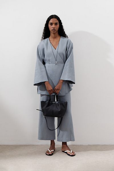 Manuka Linen Wide Leg Pants Blue