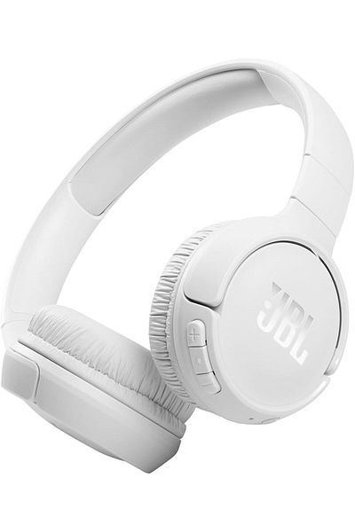 JBL Tune 510BT: Wireless On-Ear Headphones with Purebass Sound - White, Medium