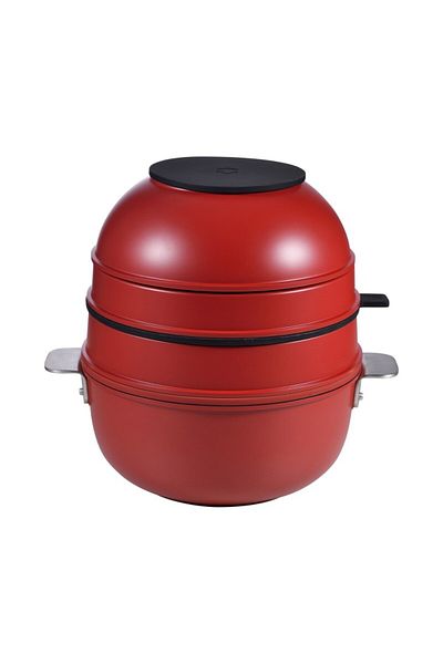 MasterPro SHARE PLAY Set of 10 non-stick cookware, red