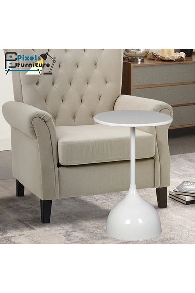 PixelsFurniture Pixel Furniture Metal Side Table for Sofa and Bed, Solid Metal Base Table
