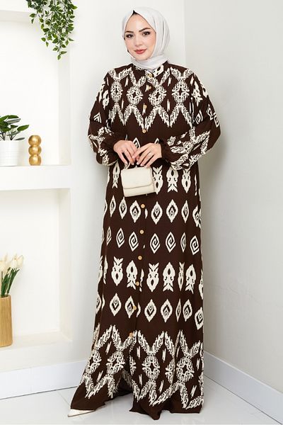 Bestenur Φόρεμα Lore Woven Viscose 1549 - Bitter Brown