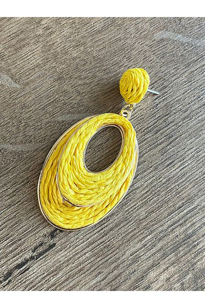 Büyük Hanım Raffia Model Metal Alloy Style Women's Earrings