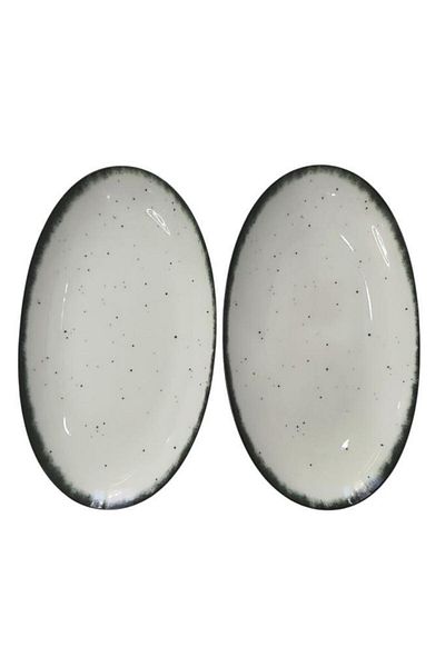 Güral Porselen Ellipse 2 Piece 25 cm Kayak Plate Black