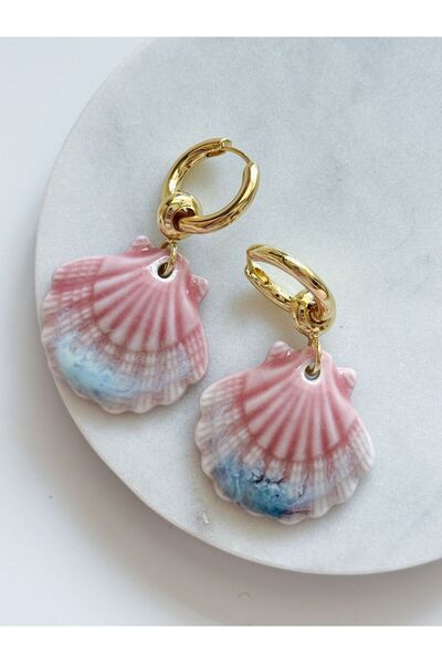 CHARMLUCKY أقراط بلح البحر من السيراميك الصلب