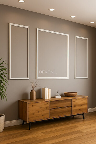 Dekonil Destan 4cm Boyanabilir Hazır Kesilmiş Duvar Çıtası Paketi 3'lü (120cm...