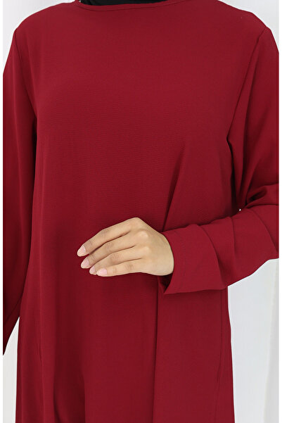 sefamerve Ασύμμετρο Πριγκίπισσα Τουνίκ 4101-03 Claret Red